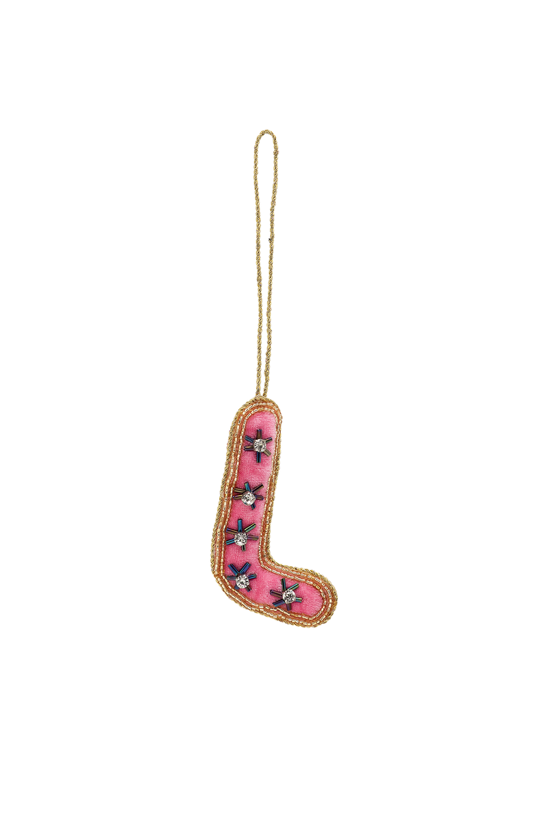 Vánoční ozdoba Beaded Initial