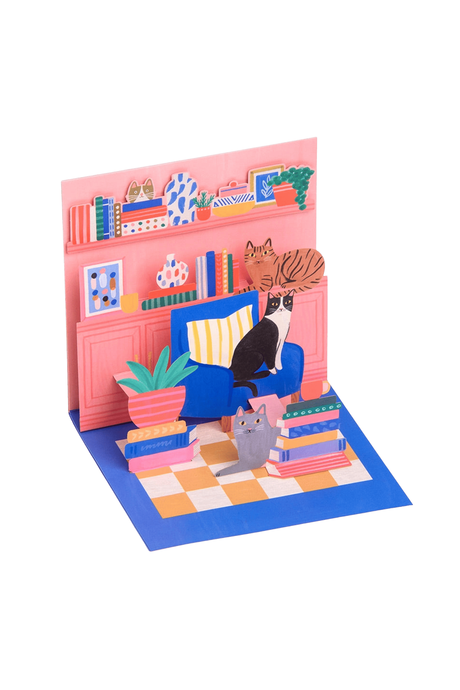 Kartka okolicznościowa 3D Cat Book Nook
