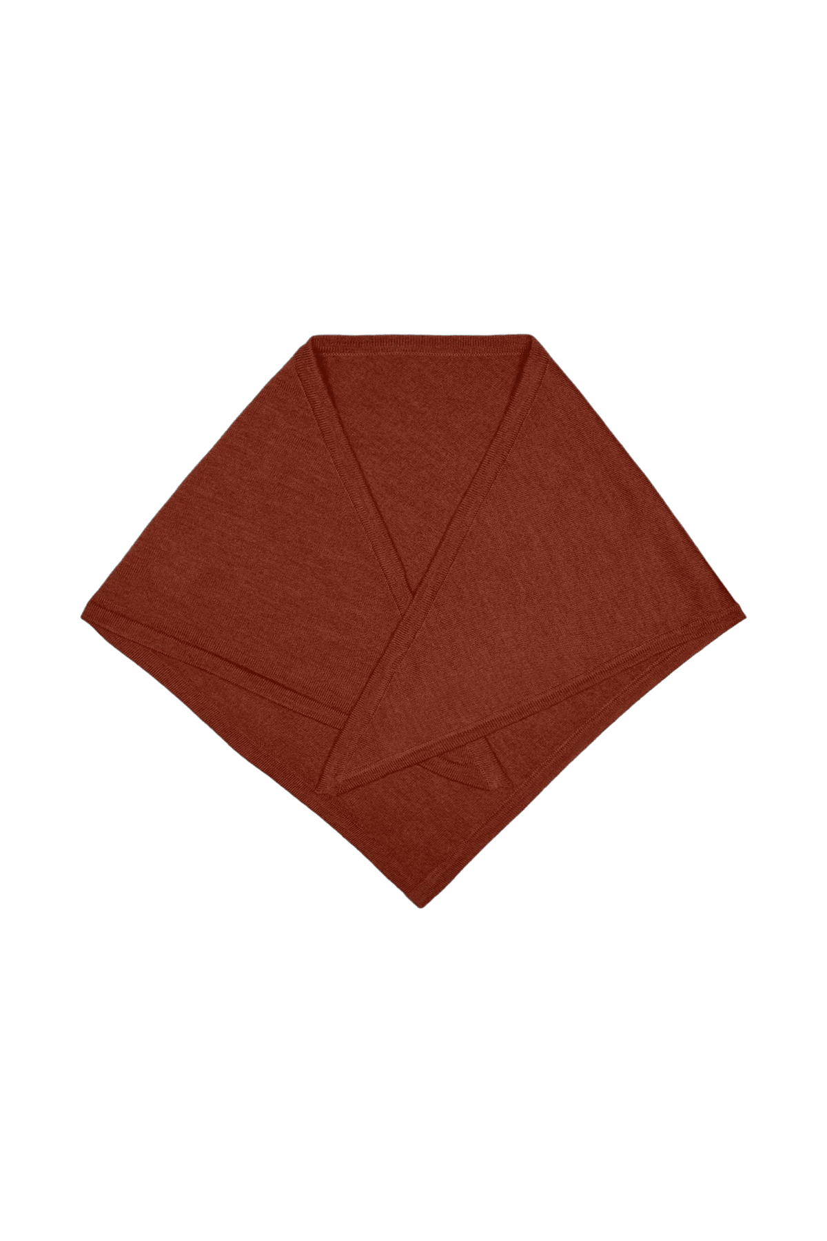 Trójkątny szal merino Triangle Bandana Fine BURNT CLAY