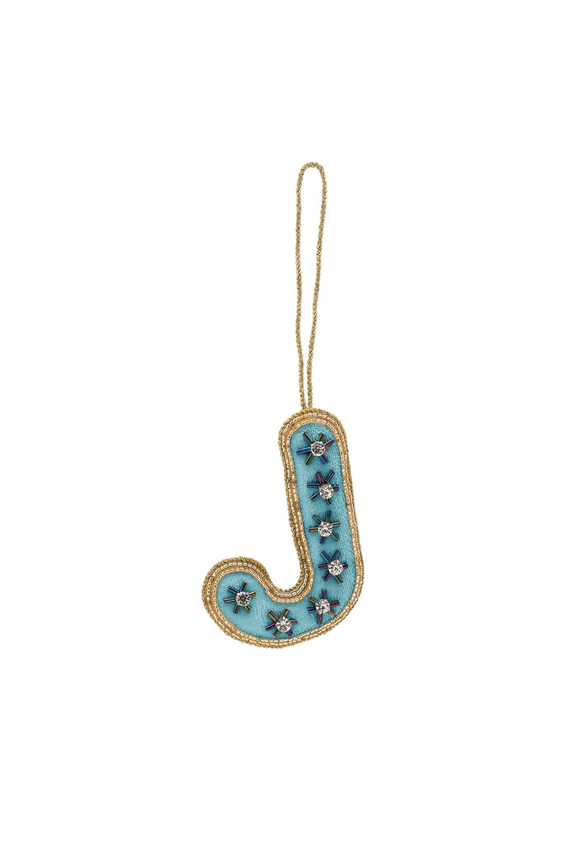 Vánoční ozdoba Beaded Initial