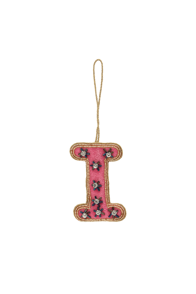Vánoční ozdoba Beaded Initial