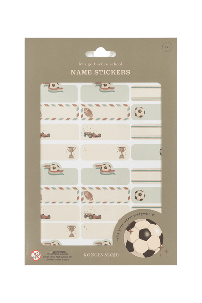 Naklejki na zeszyty Name Stickers KICK IT