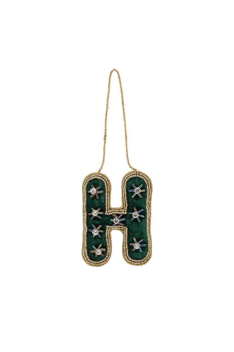 Vánoční ozdoba Beaded Initial
