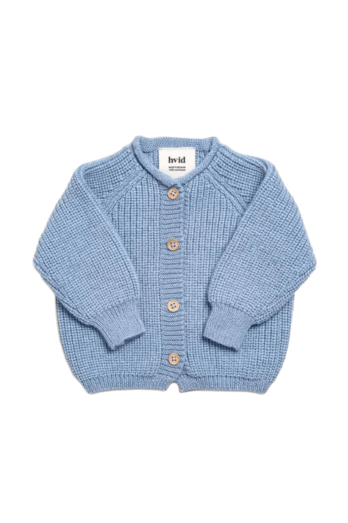 Cardigan per neonati Inga in lana merino LIGHT BLUE