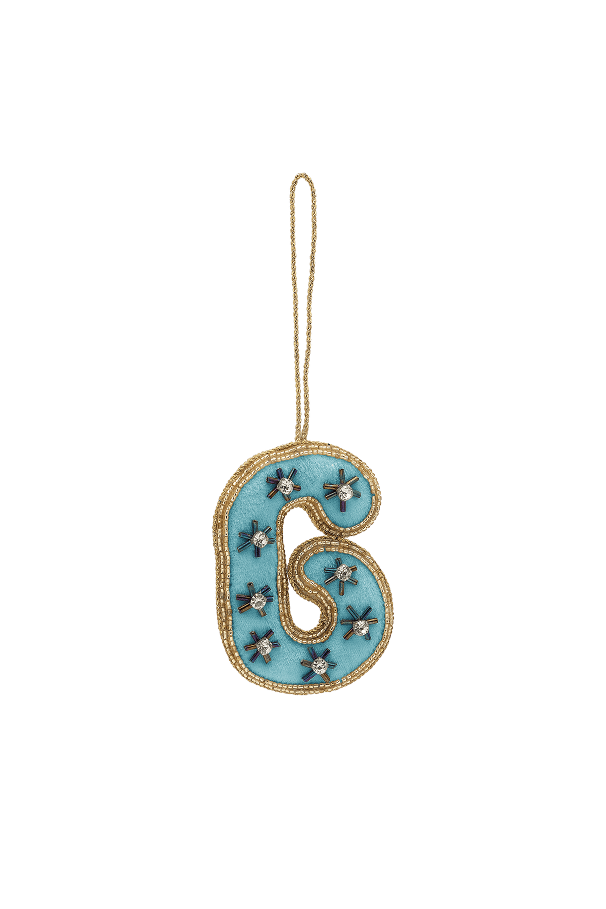 Ozdoba choinkowa Beaded Initial MULTICOLOUR