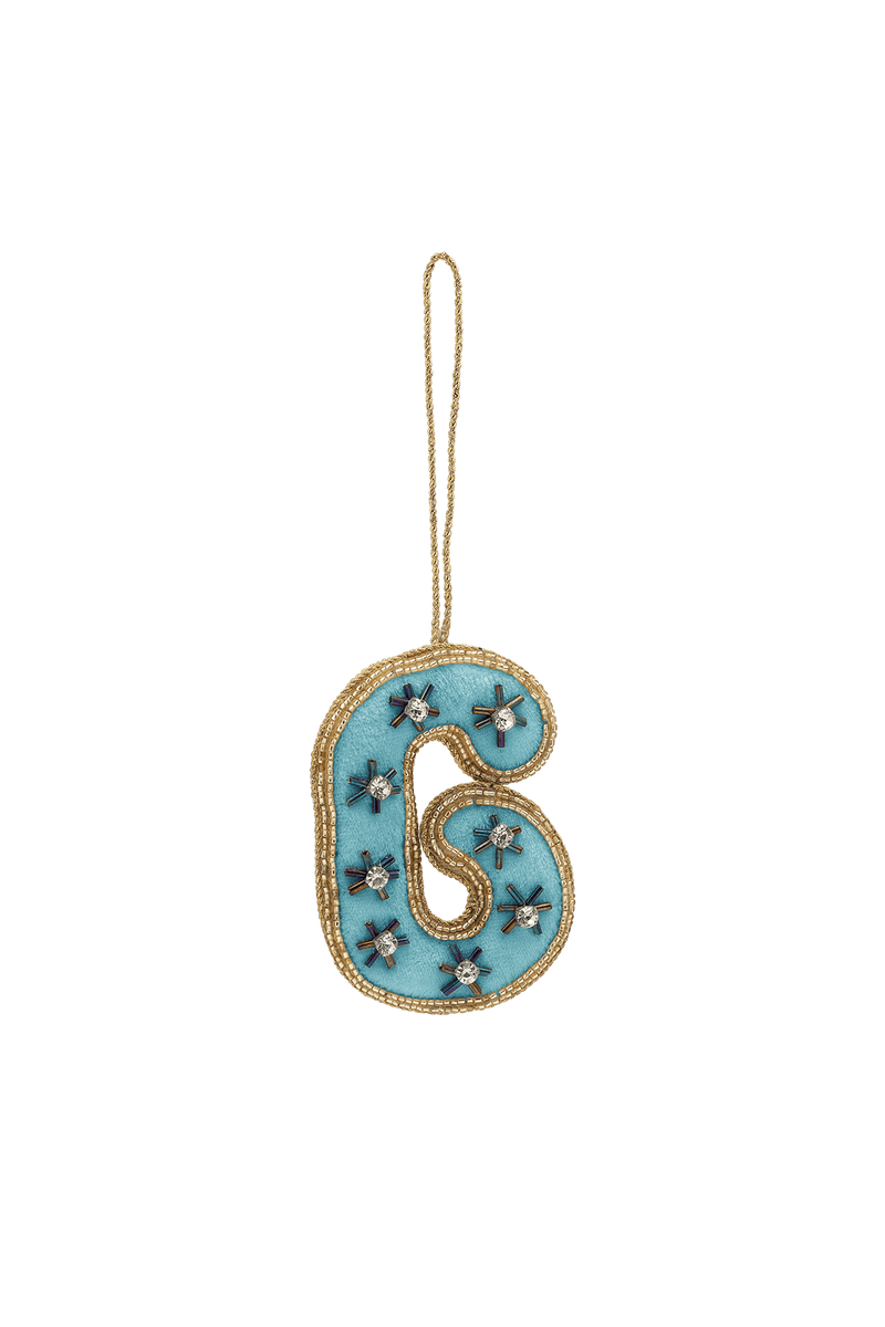 Vánoční ozdoba Beaded Initial