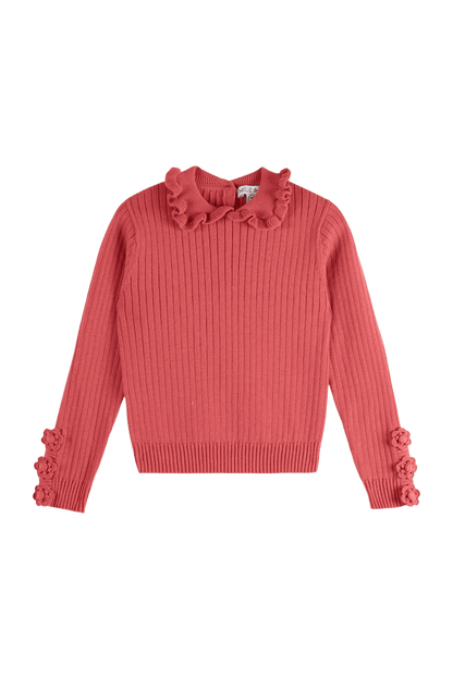 Sweter Pink Ribbed Sweater FRAMBOISE