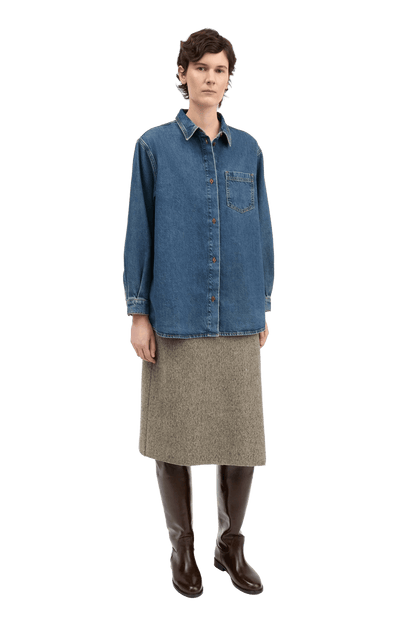 Edgar shirt WASHED DARK BLUE