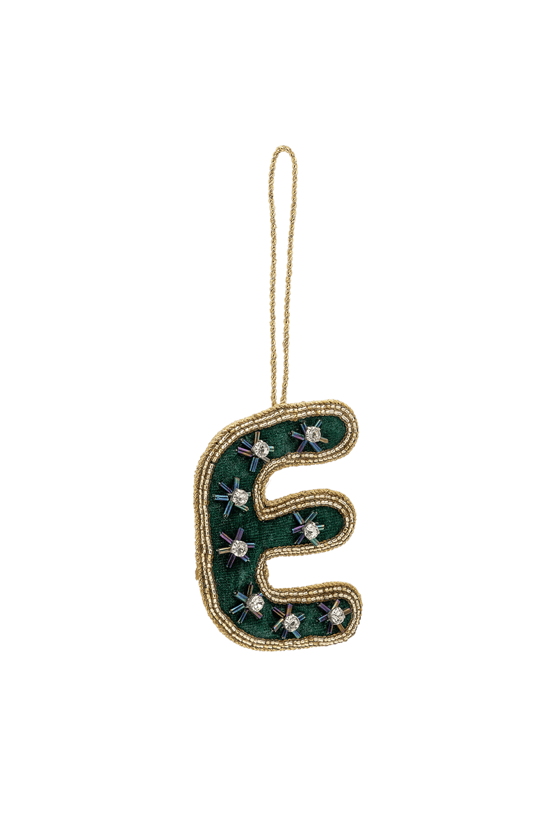 Vánoční ozdoba Beaded Initial