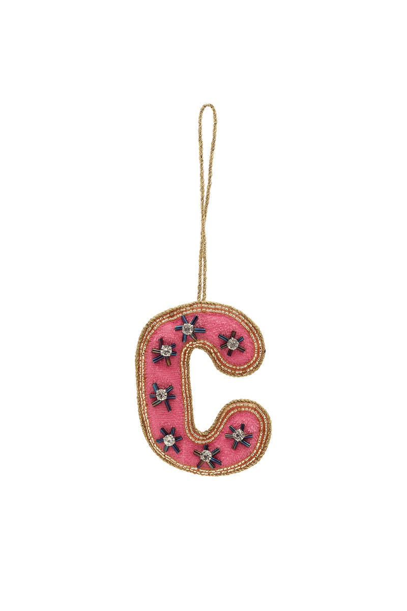 Vánoční ozdoba Beaded Initial