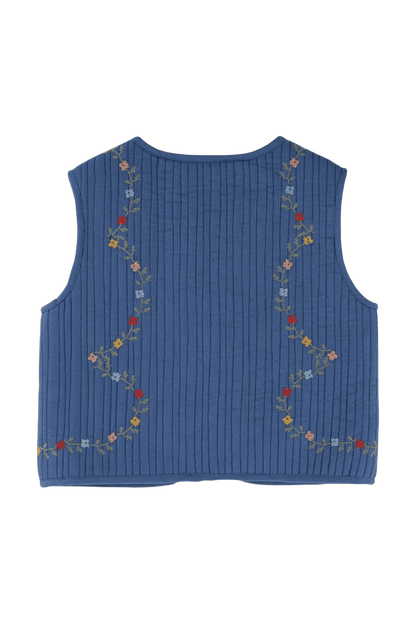 Kamizelka Embroidered Quilted Vest OCEAN