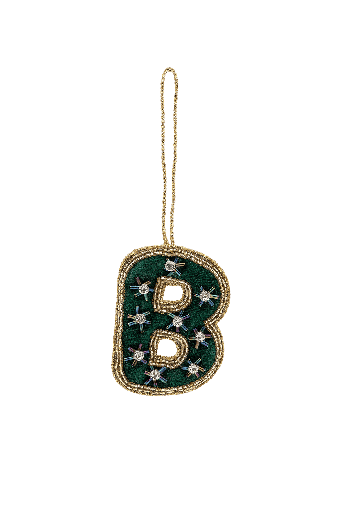 Ozdoba choinkowa Beaded Initial MULTICOLOUR
