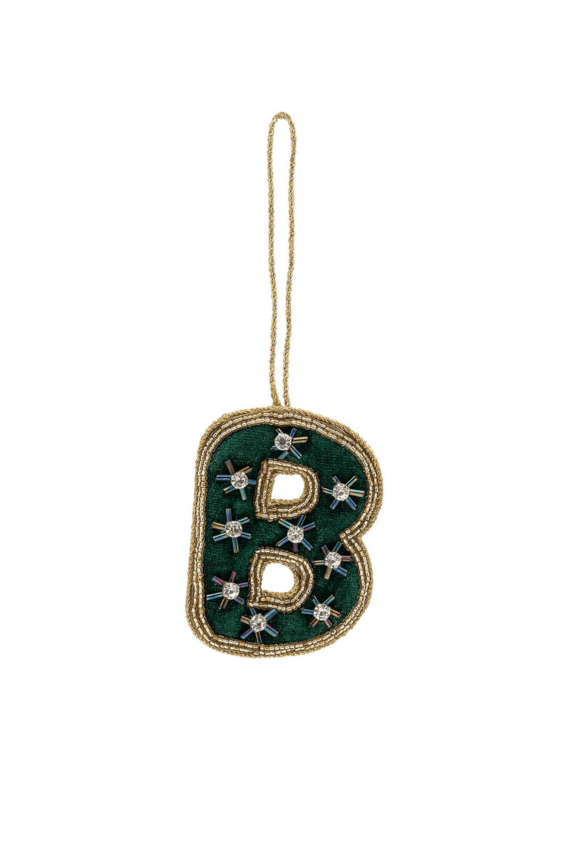 Vánoční ozdoba Beaded Initial
