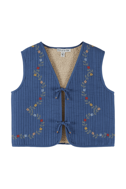 Kamizelka Embroidered Quilted Vest OCEAN