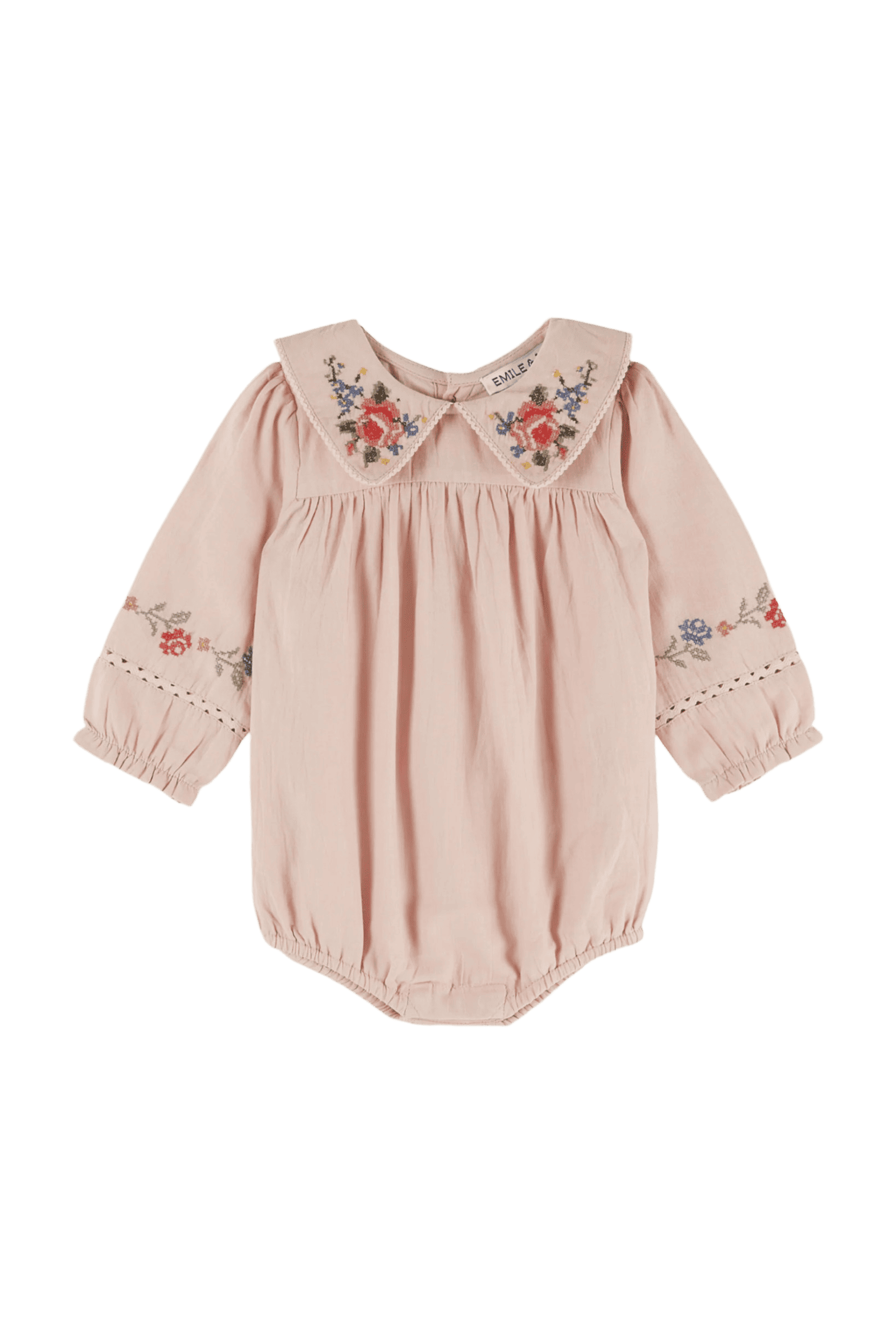 Eleganckie body niemowlęce z haftem ROSEAU