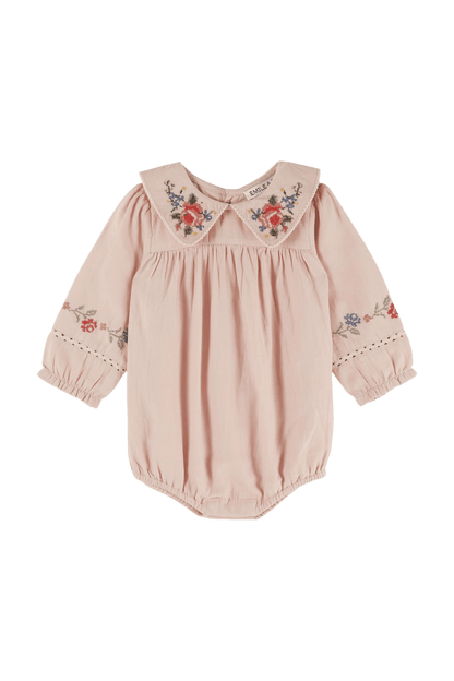 Eleganckie body niemowlęce z haftem ROSEAU