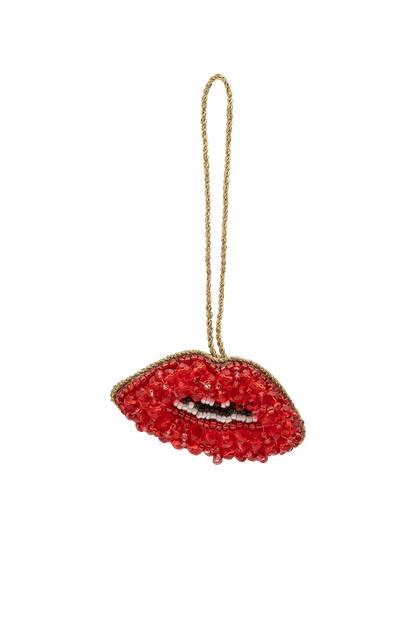 Ozdoba choinkowa Beaded Pout RED