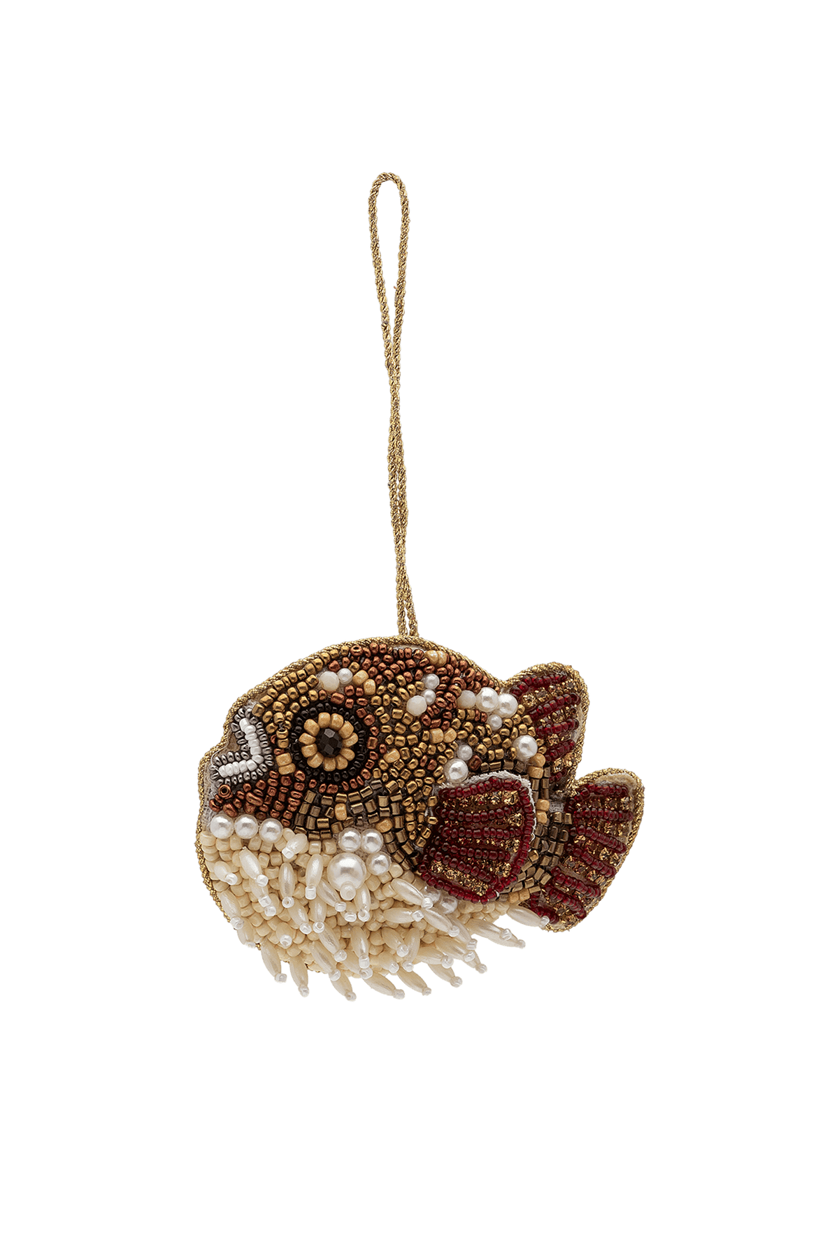 Ozdoba choinkowa Beaded Pufferfish MULTICOLOUR