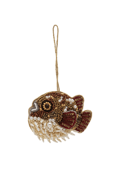 Ozdoba choinkowa Beaded Pufferfish MULTICOLOUR