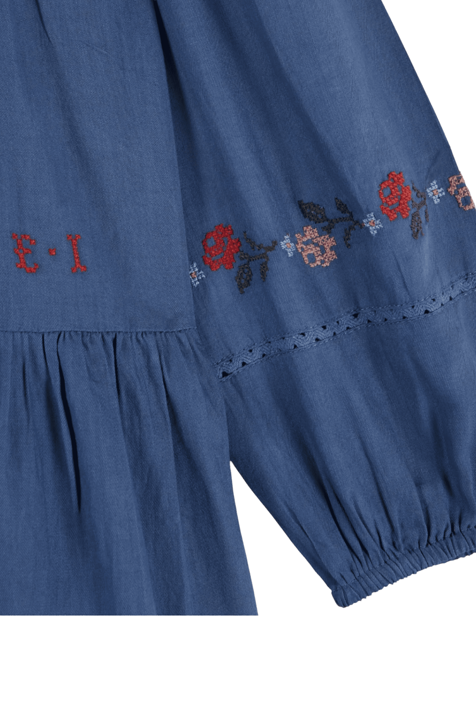Sukienka Embroidered Blue Cross Stitch OCEAN