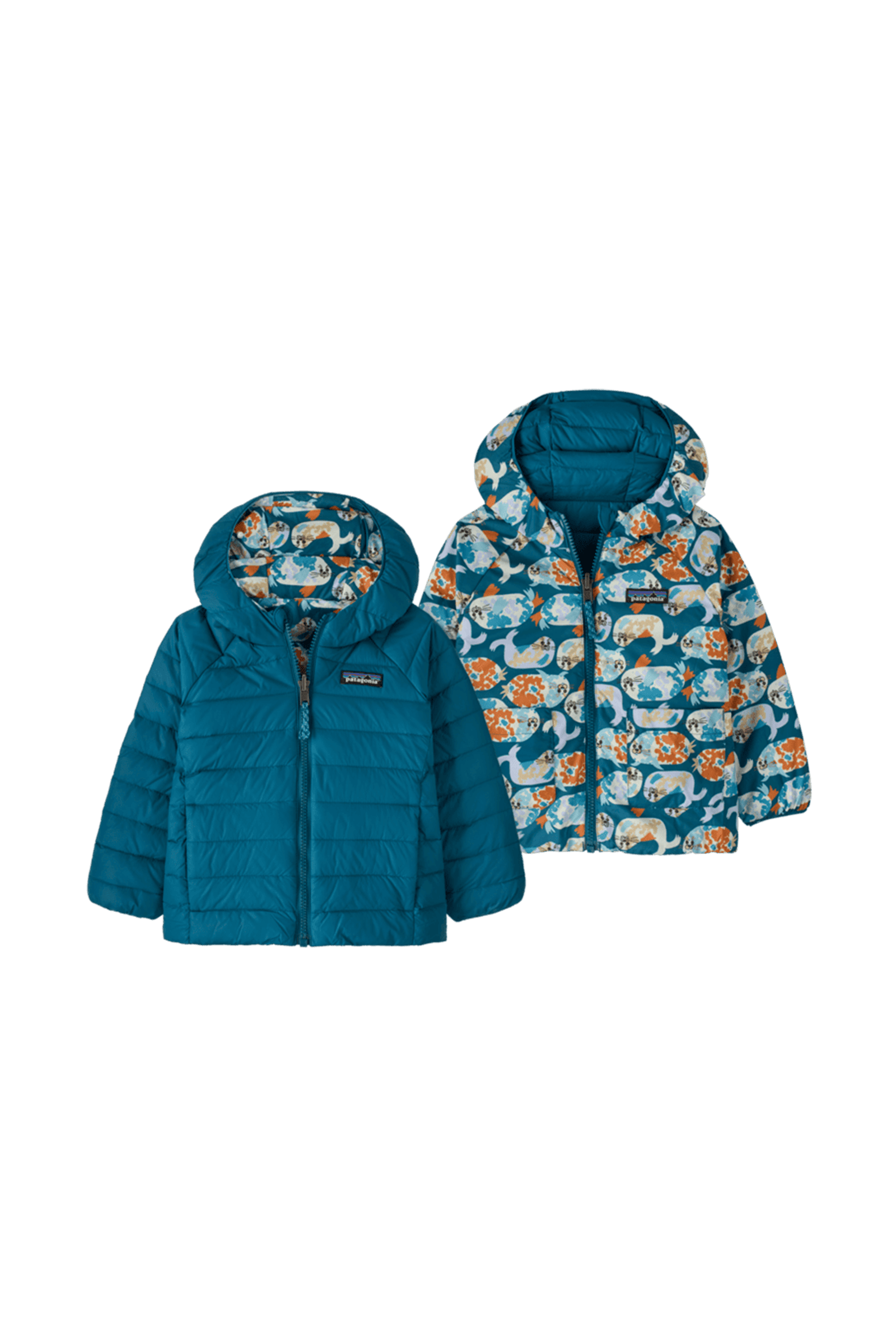 Dwustronna kurtka puchowa Baby Reversible Down Hoody BLUBBY: GLACIAL BLUE