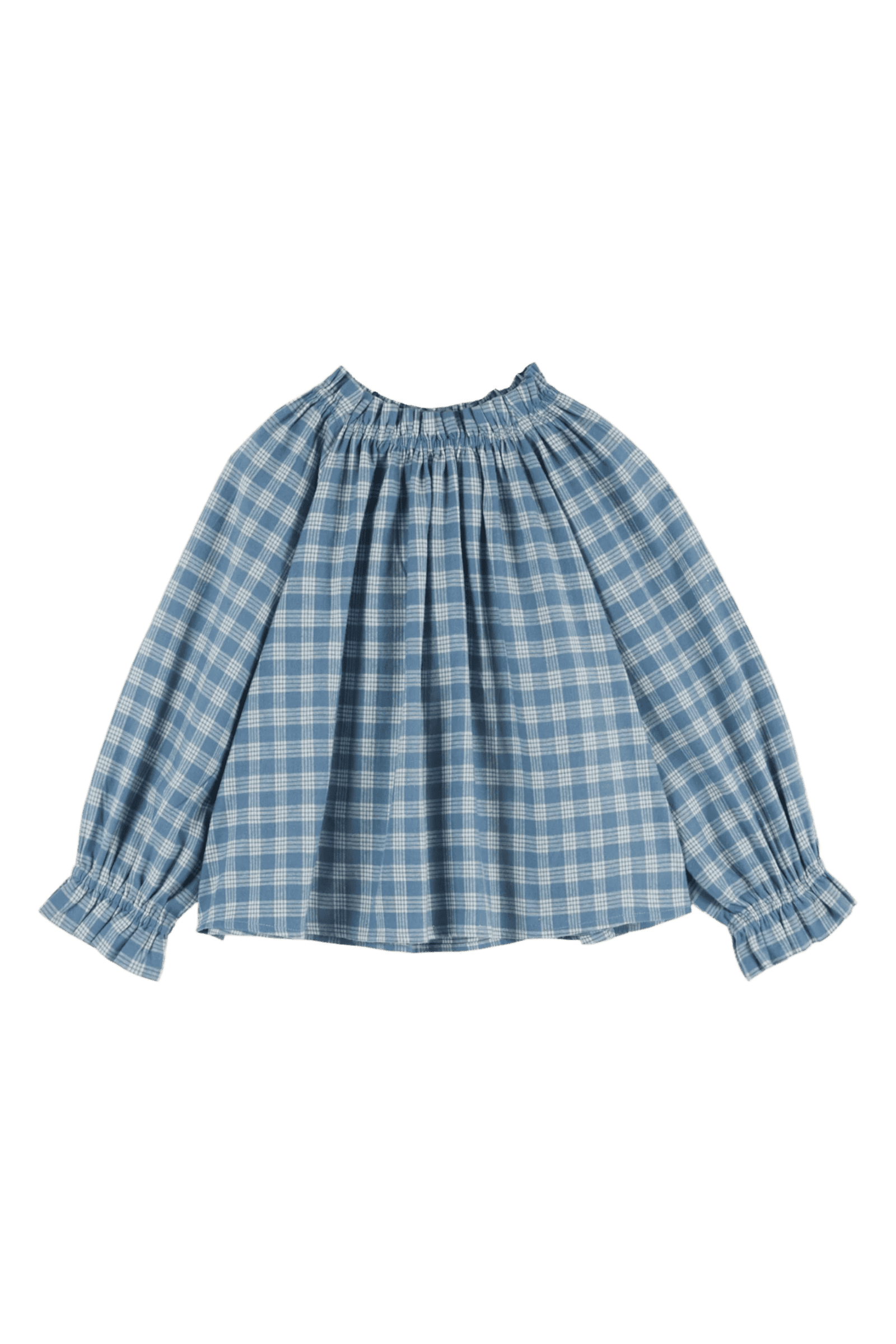 Bluzka Blue Checks CARREAUX CELESTINE