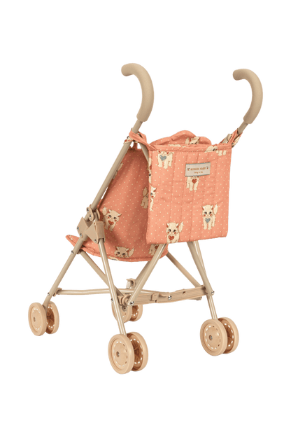 Wózek spacerówka dla lalek z organizerem CIAO MIAO ROSE