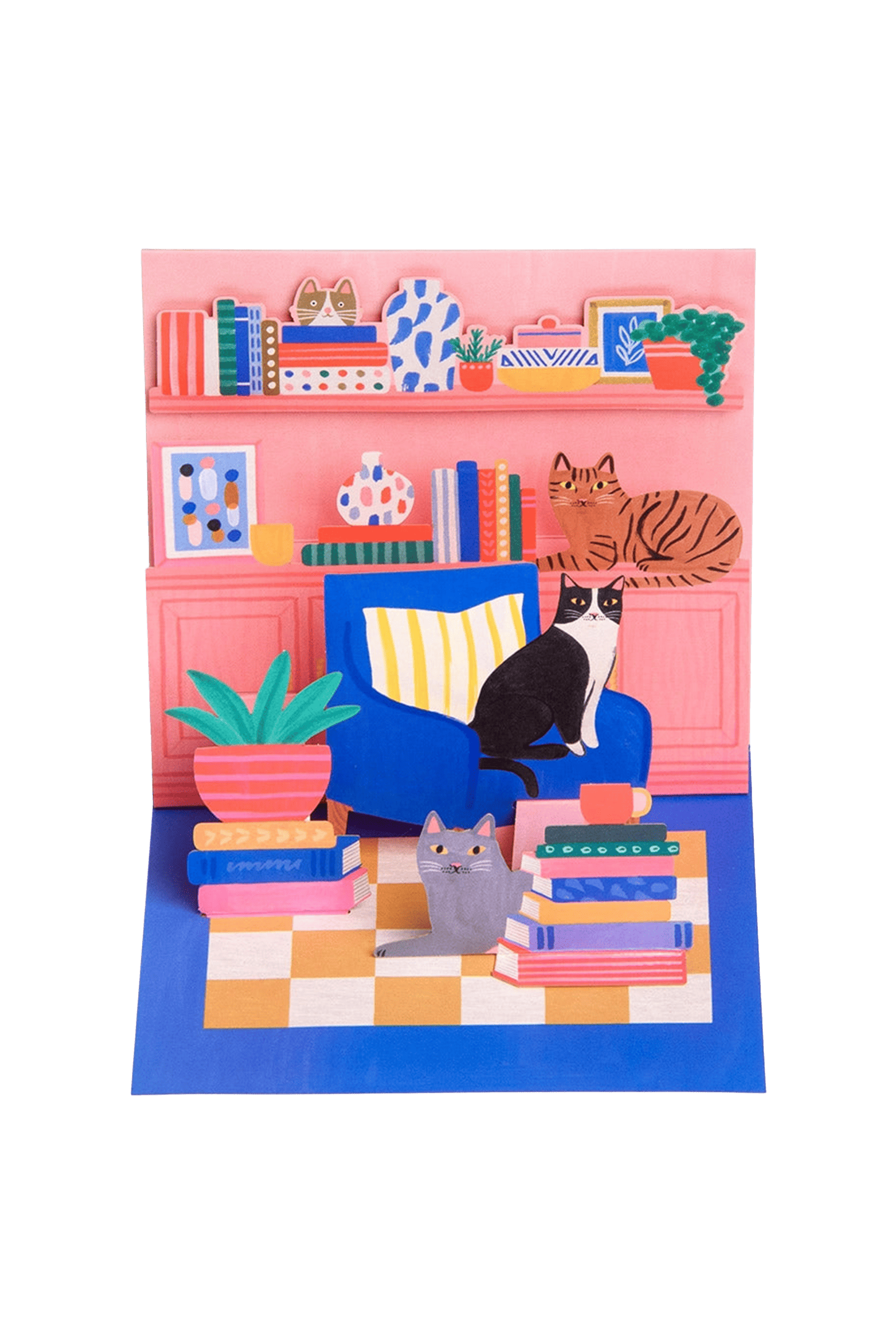 Kartka okolicznościowa 3D Cat Book Nook