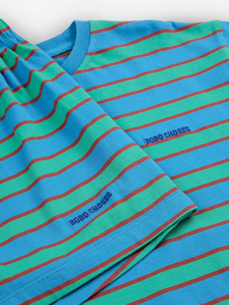 Zestaw Loungewear Stripes z bawełny organicznej Bobo Choses BÉBÉ Concept 