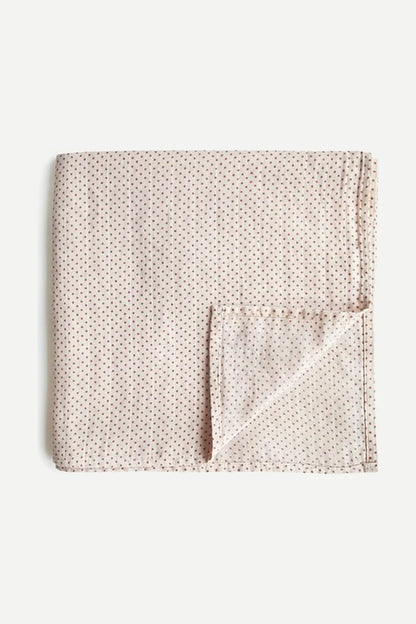 Miękki otulacz muślinowy CARAMEL POLKA DOTS