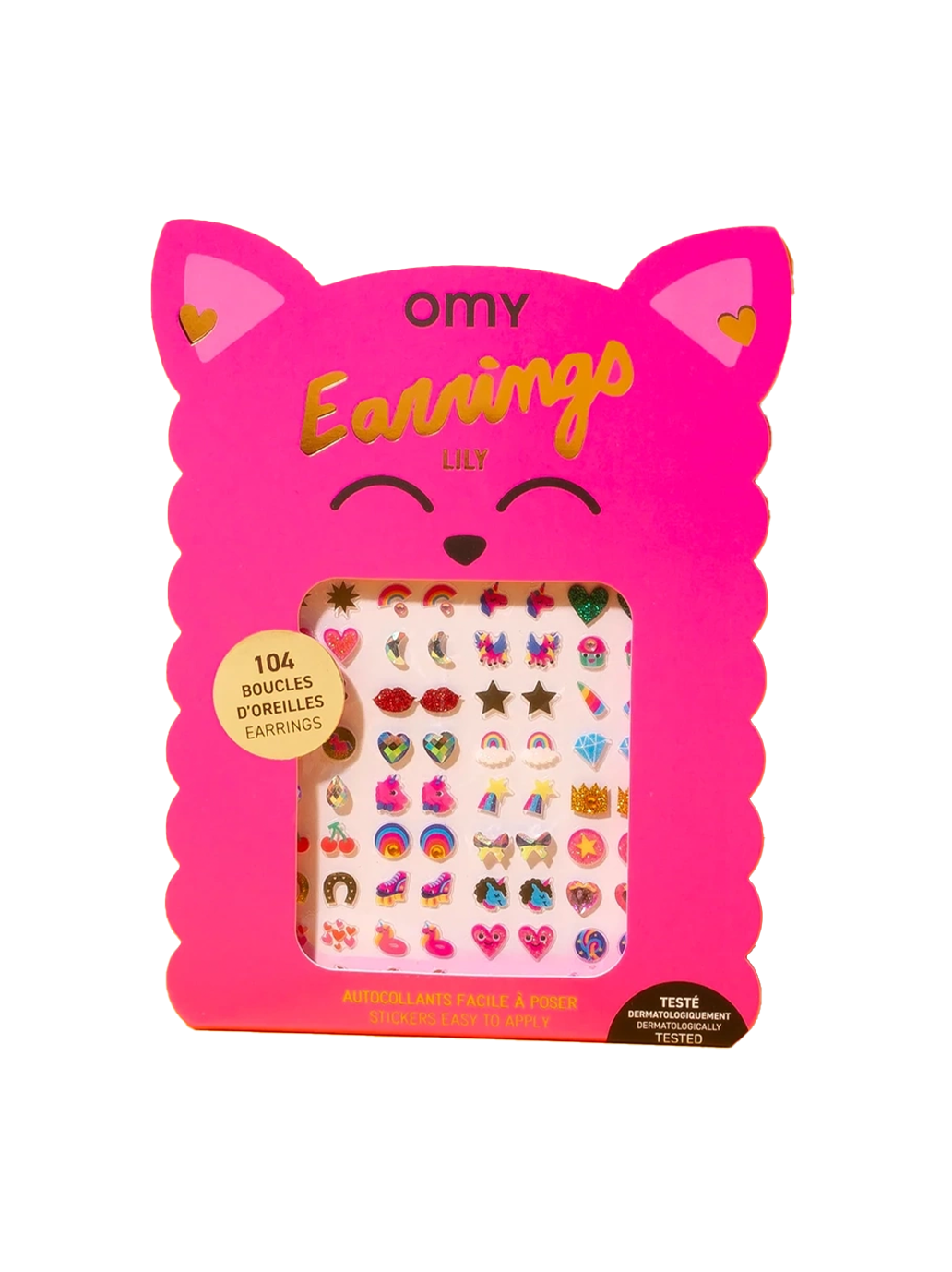 Naklejane kolczyki dla dzieci 104 sztuki OMY BÉBÉ Concept 