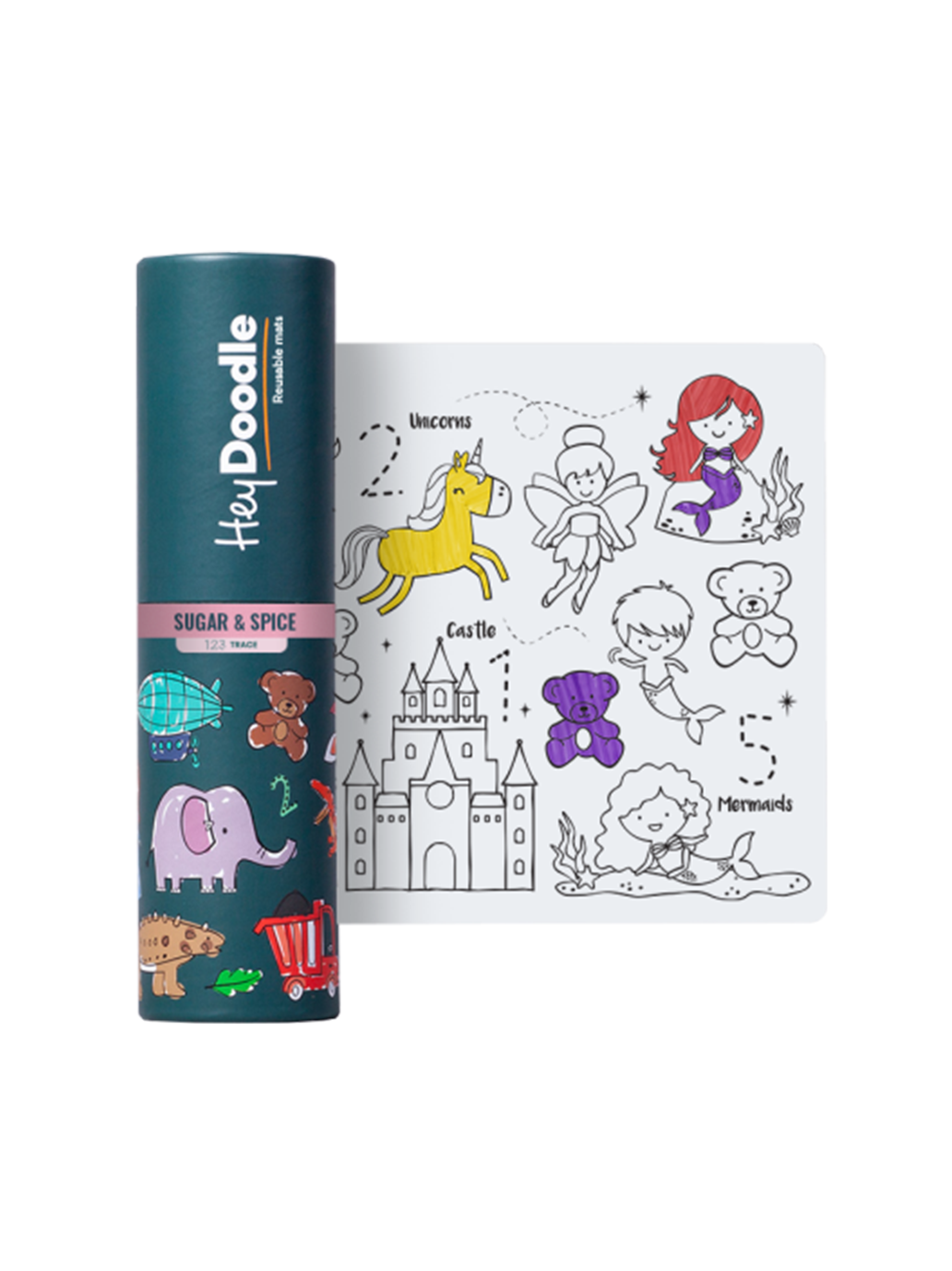 Mata silikonowa do wielokrotnego kolorowania A4 HeyDoodle BÉBÉ Concept 