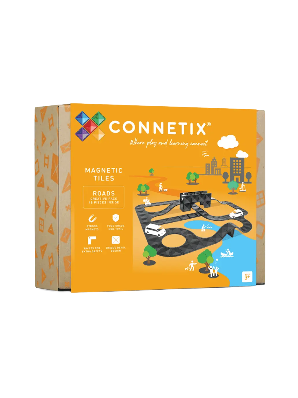 Klocki magnetyczne drogi Creative Roads Pack Connetix BÉBÉ Concept 