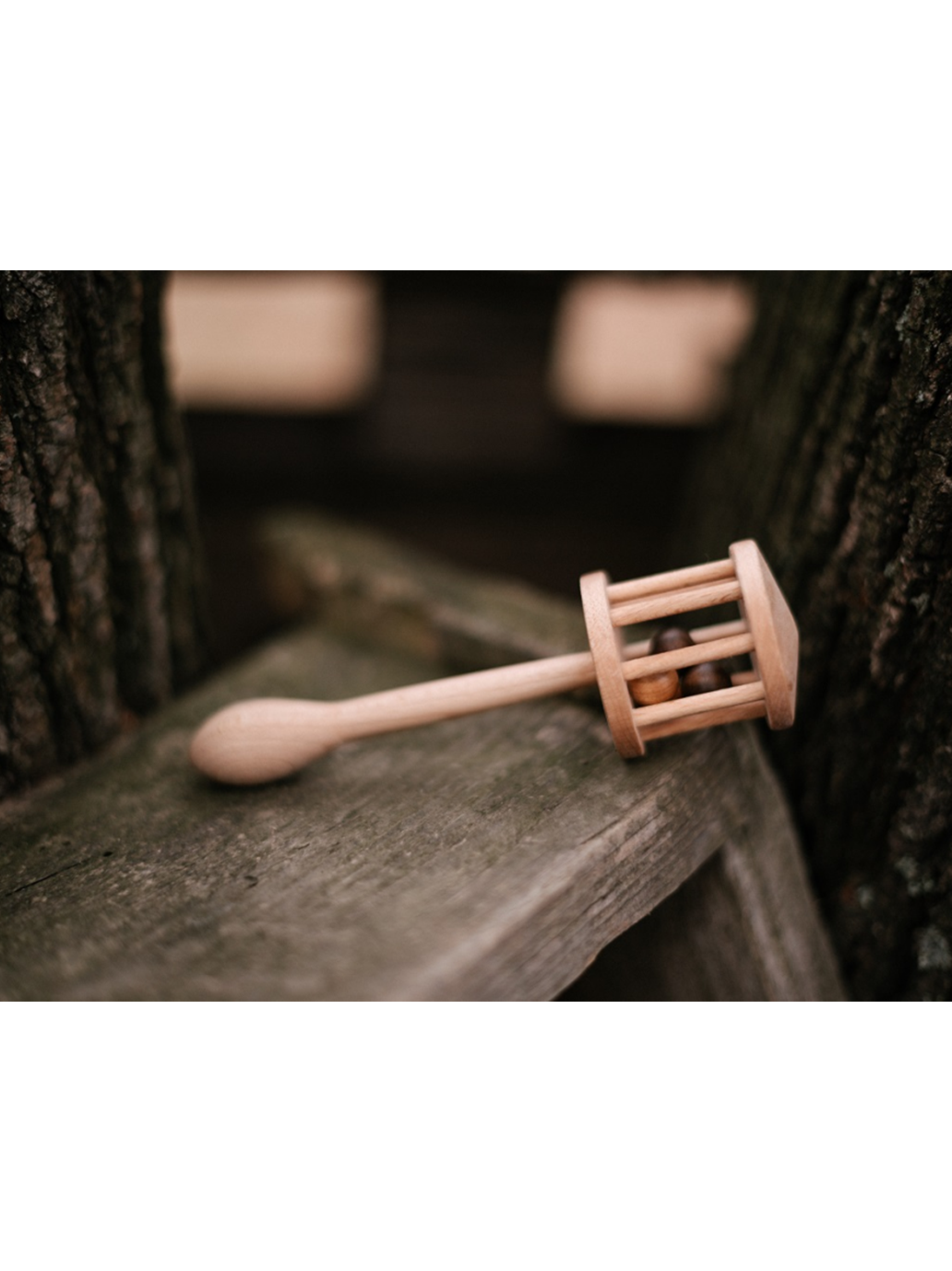 Drewniana grzechotka vintage Nighthawk Wooden Story BÉBÉ Concept