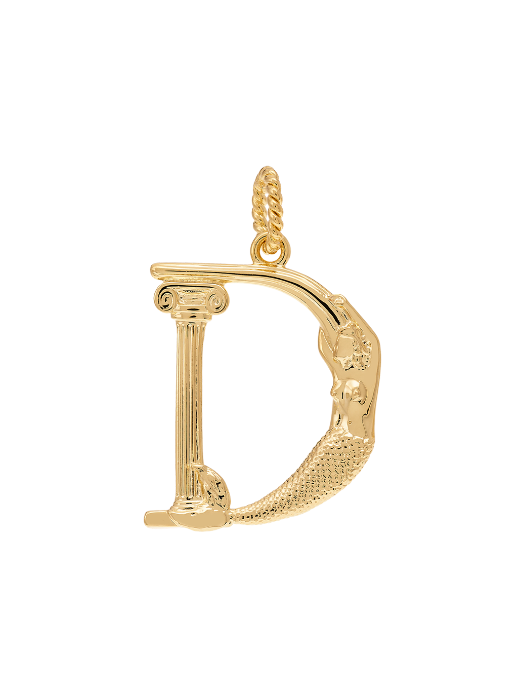 Pozłacana zawieszka Initial Muse Necklace Charm D
