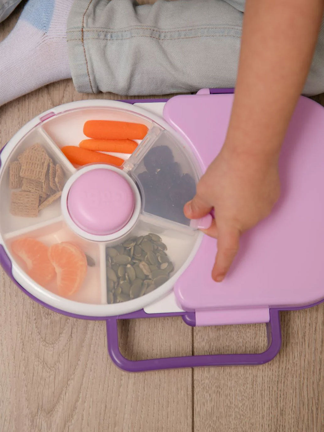 Śniadaniówka dla dzieci 2w1 Lunchbox &amp; Snack Spinner GoBe Kids BÉBÉ Concept 