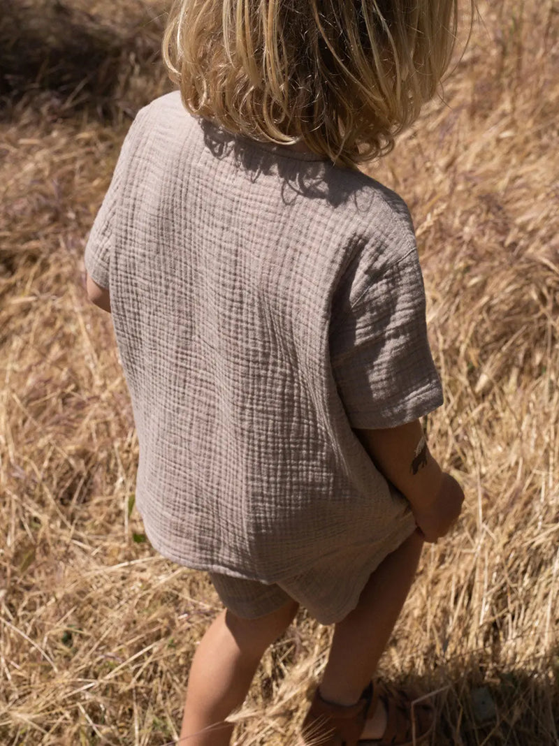 Koszula muślinowa z krótkim rękawem Olive Konges Slojd BEBE Concept 