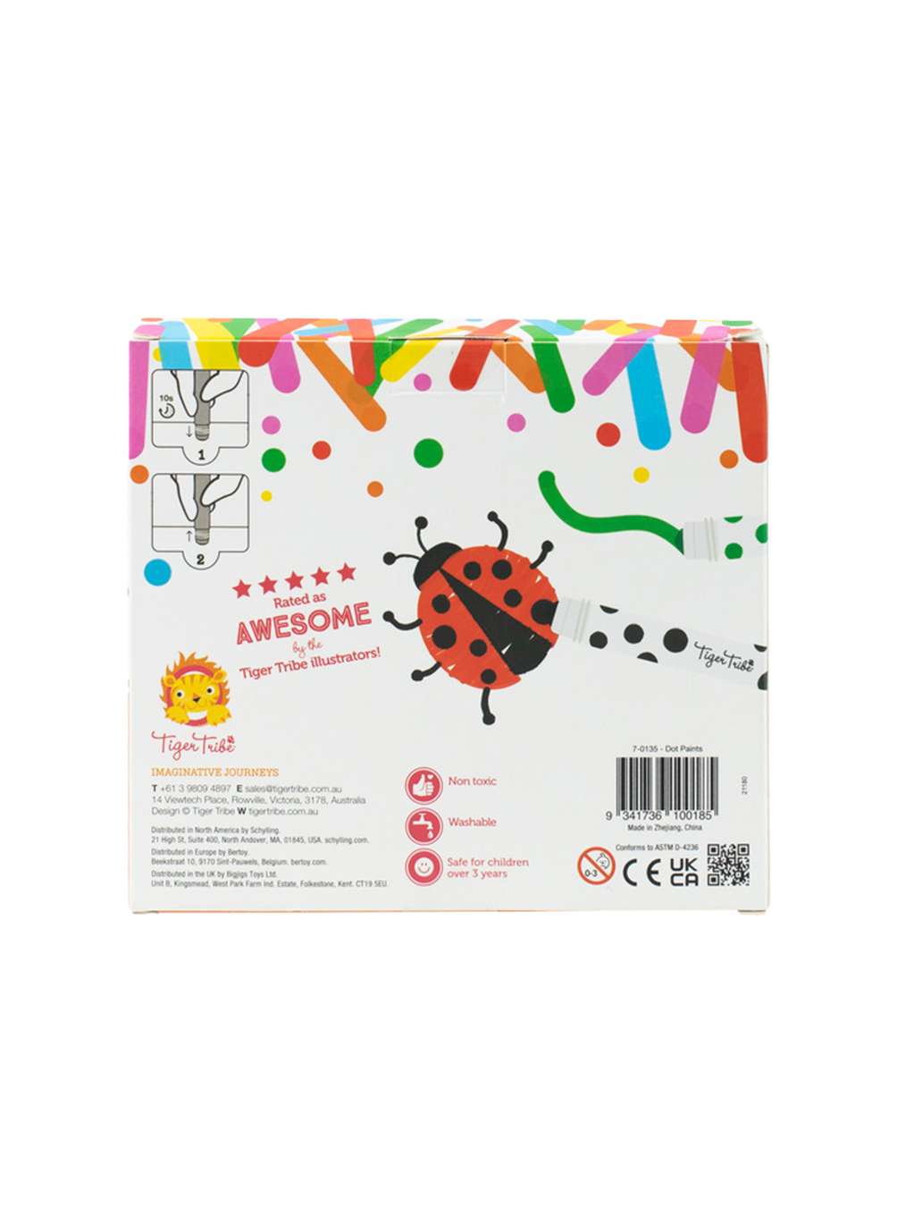 Flamastry Dot Paints Tiger Tribe BÉBÉ Concept 