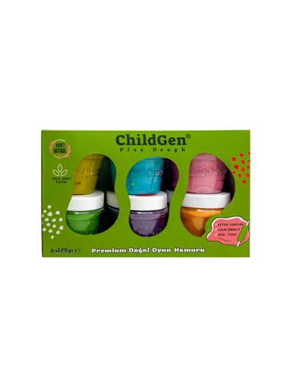 Naturalna ciastolina w słoiczkach 6 kolorów ChildGen BÉBÉ Concept 