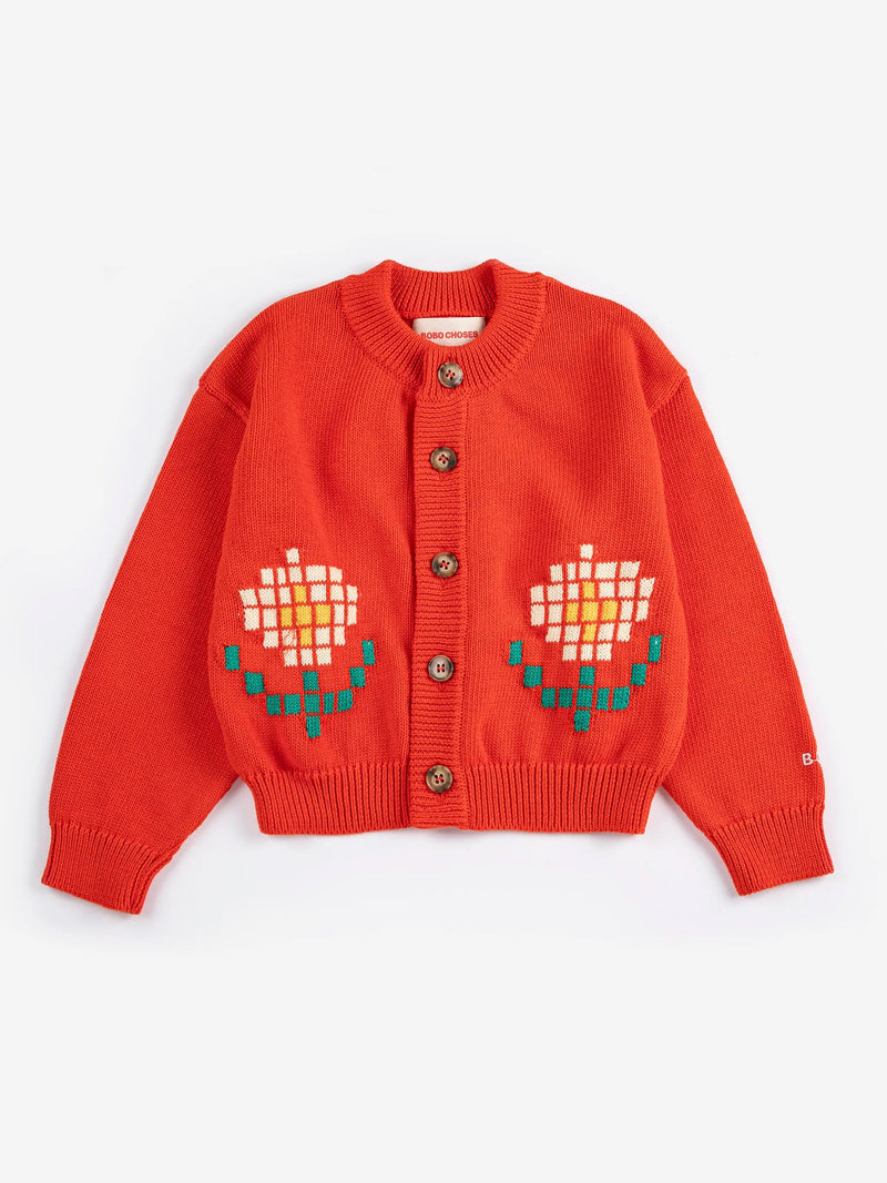 Sweter Pixel Daisy cardigan Bobo Choses BEBE Concept 