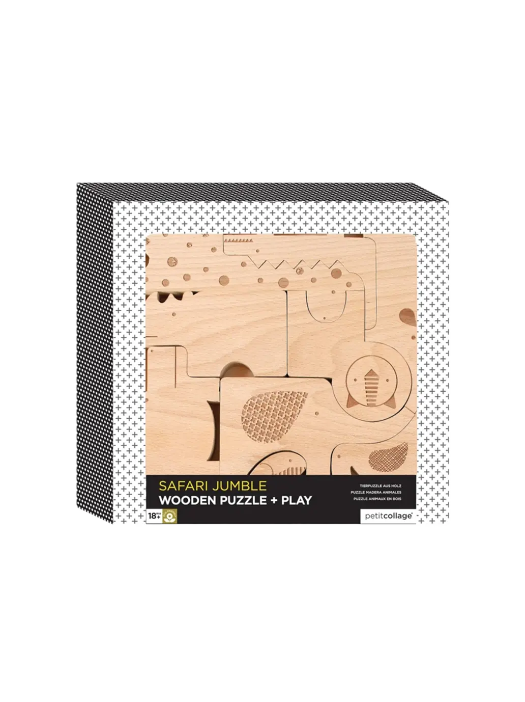 drewniane puzzle safari Petit Collage BÉBÉ Concept