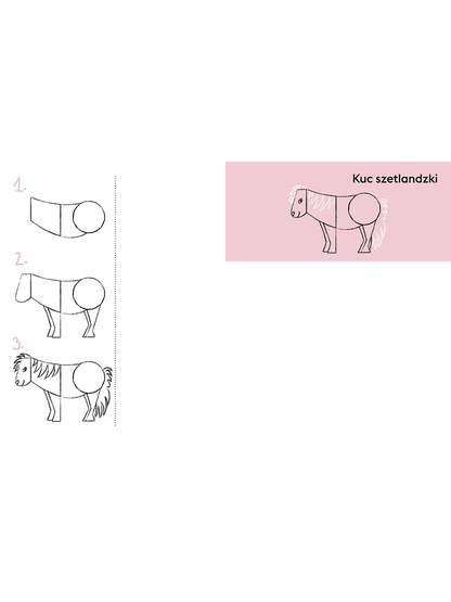 Umiem rysować Konie, Kucyki i Jednorożce Wydawnictwo Kropka BEBE Concept 