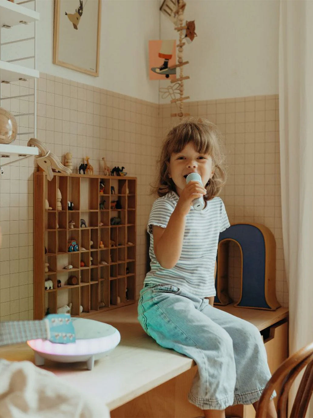 Przenośny głośnik do karaoke z mikrofonami Kidywolf BÉBÉ Concept 