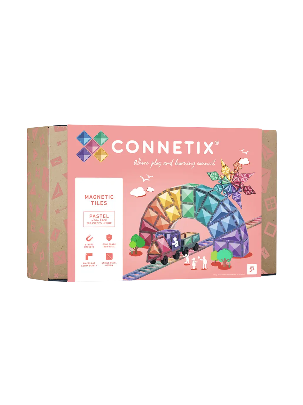 Klocki magnetyczne Pastel Mega Pack Connetix BÉBÉ Concept 