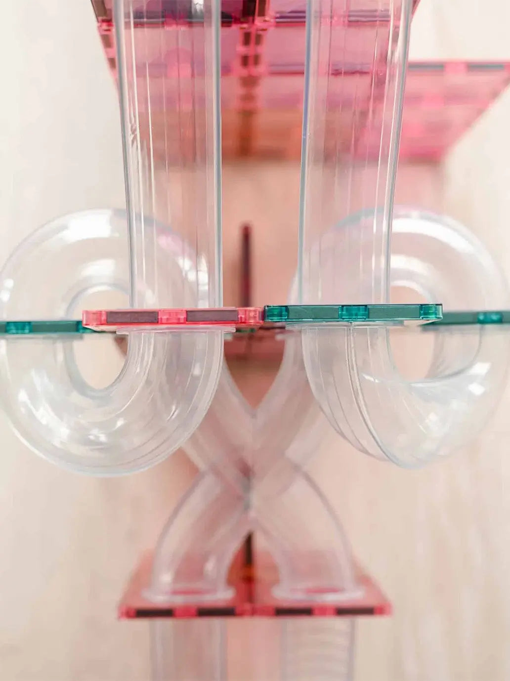 Klocki magnetyczne kulodrom Pastel Ball Run Expansion Pack Connetix BÉBÉ Concept 