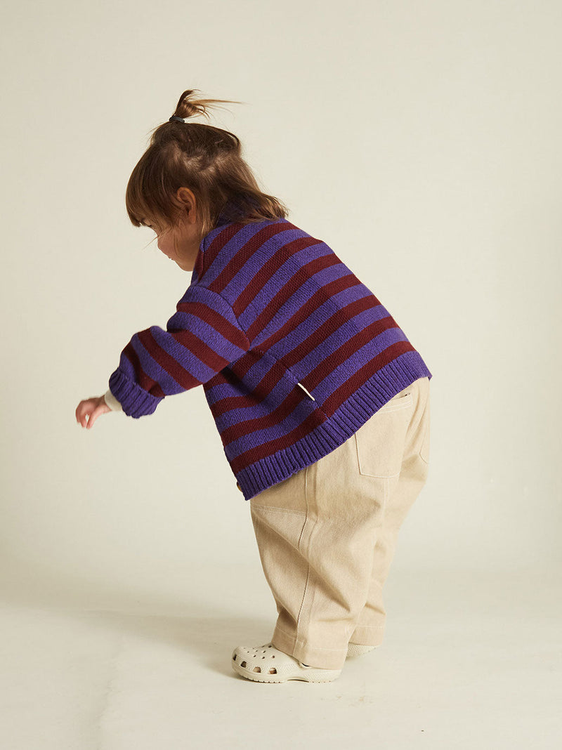 Kardigan Eben Purple Stripe Cardigan Claude&Co BÉBÉ Concept 