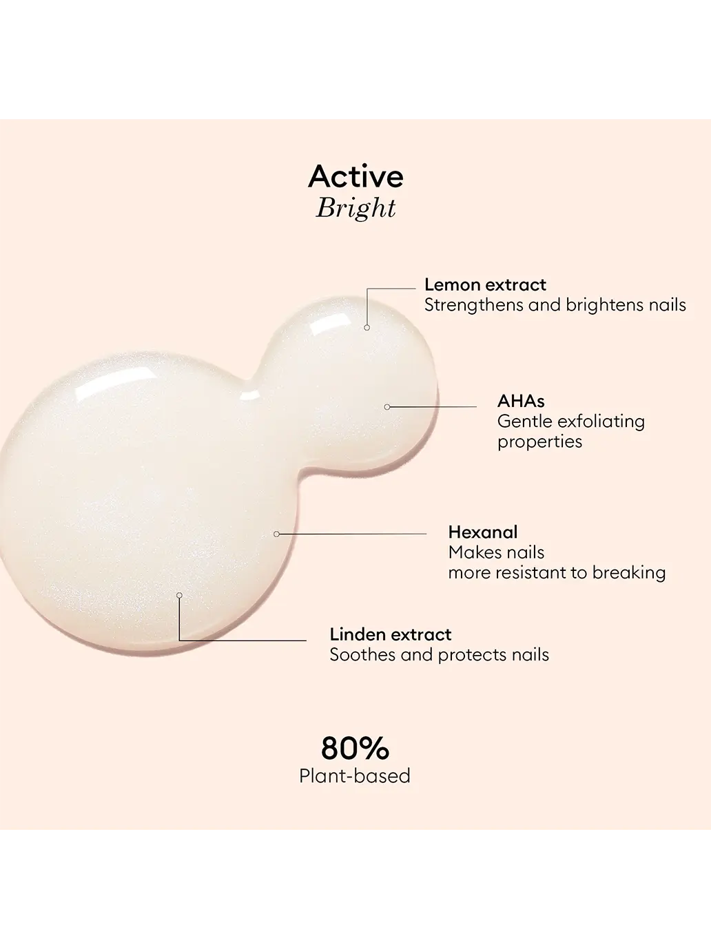 Pielęgnacyjny lakier do paznokci Active Bright Manucurist BEBE Concept 