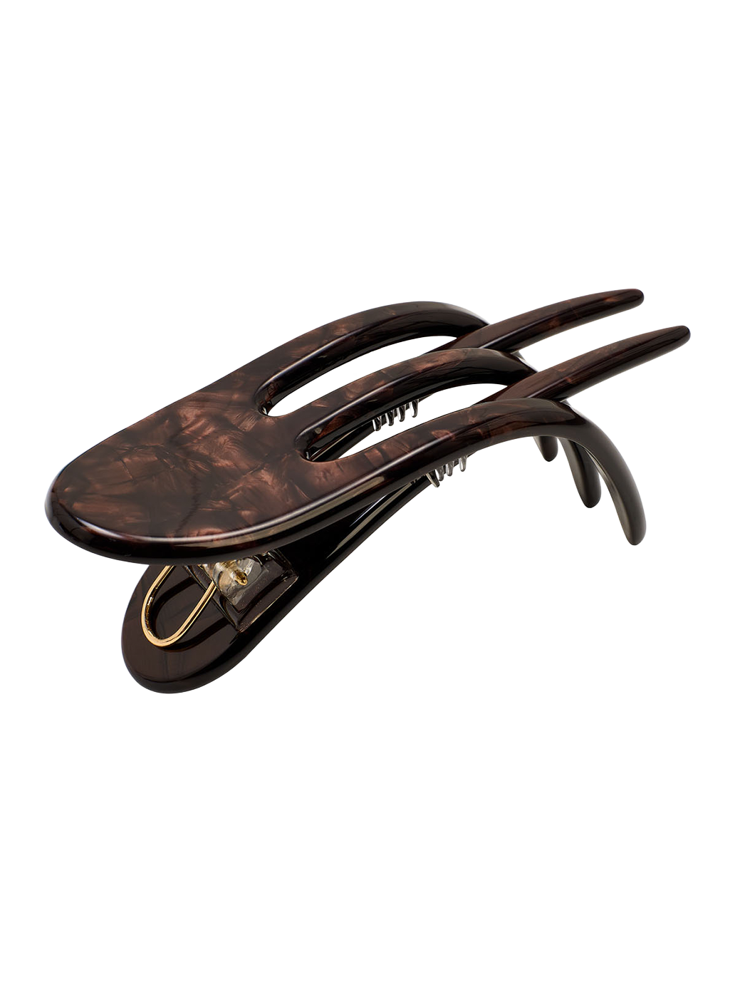 Spinka Julie Flat Claw Dark Chocolate DARK CHOCOLATE