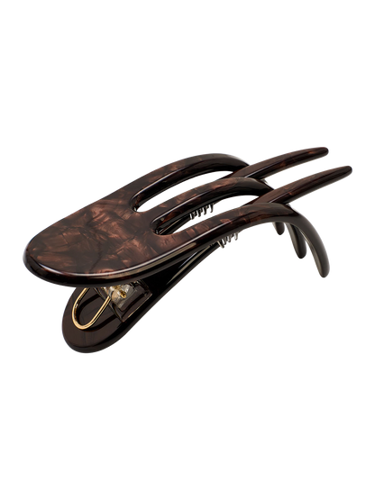 Spinka Julie Flat Claw Dark Chocolate DARK CHOCOLATE