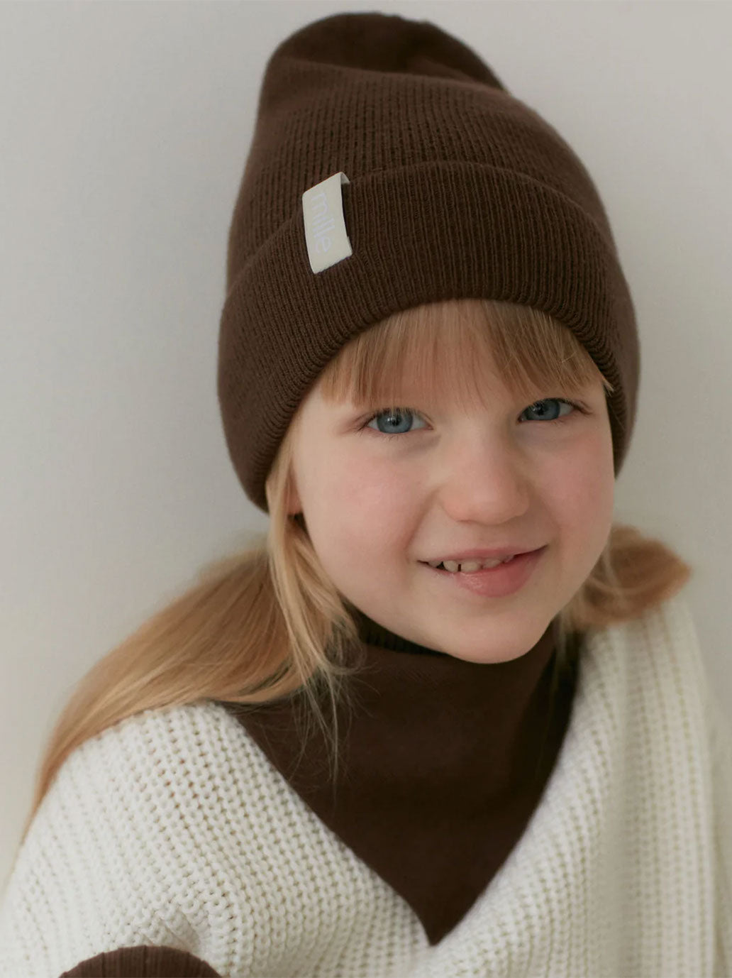 Cienka czapka z wełny merino Fine Mille Family BÉBÉ Concept 